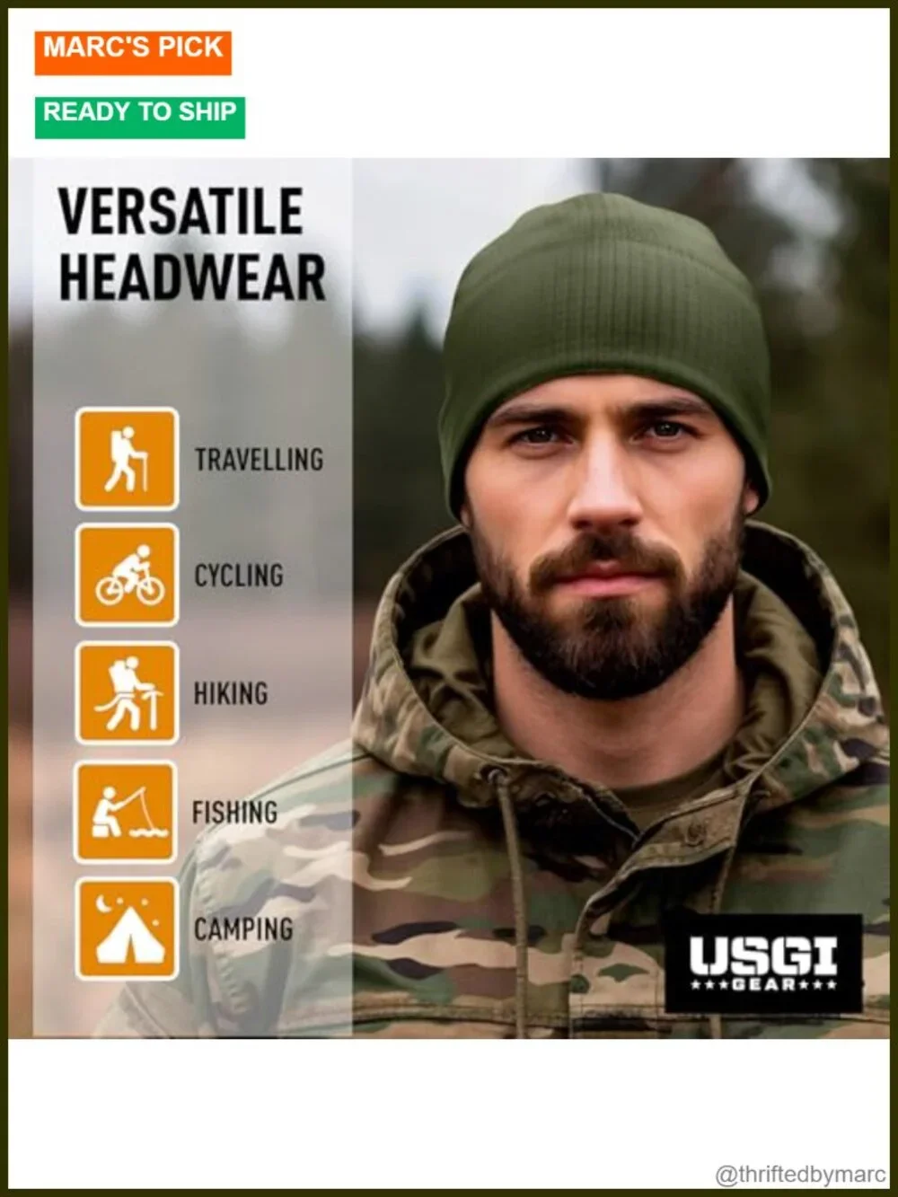 Polartec Grid Fleece Watch Cap Beanie – Lightweight Breathable Cold Weather Hat